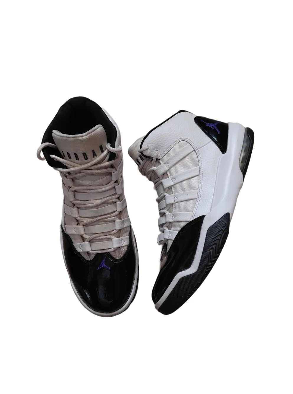 Nike Jordan Max Aura Concord Men’s Size 9.5 Black & White High-Top Sneakers
